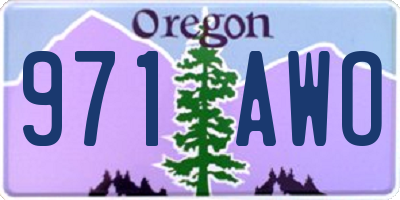 OR license plate 971AWO