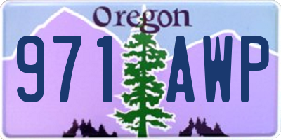 OR license plate 971AWP
