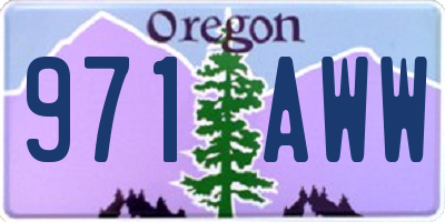 OR license plate 971AWW