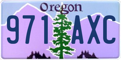 OR license plate 971AXC
