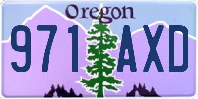 OR license plate 971AXD