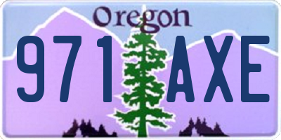 OR license plate 971AXE