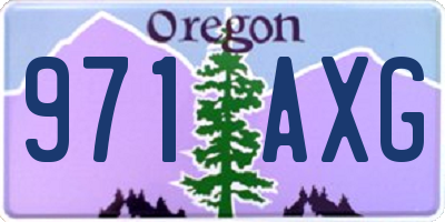 OR license plate 971AXG