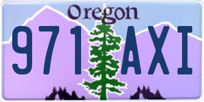 OR license plate 971AXI