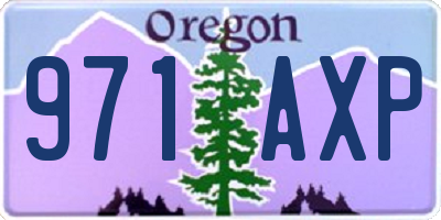 OR license plate 971AXP