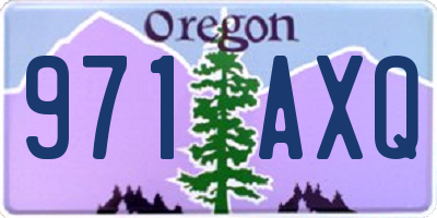 OR license plate 971AXQ