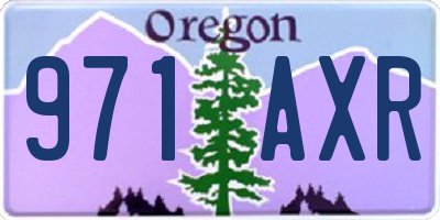 OR license plate 971AXR