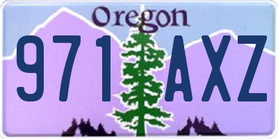 OR license plate 971AXZ
