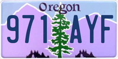 OR license plate 971AYF