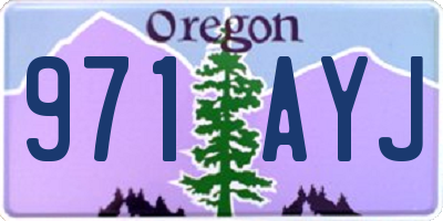 OR license plate 971AYJ