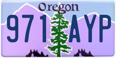 OR license plate 971AYP