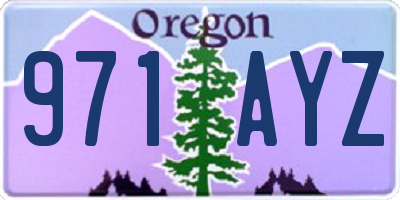 OR license plate 971AYZ