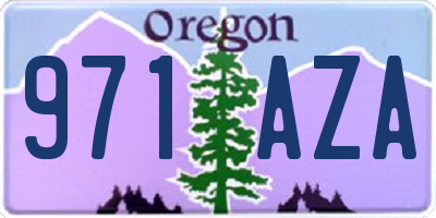 OR license plate 971AZA