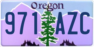 OR license plate 971AZC