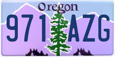 OR license plate 971AZG