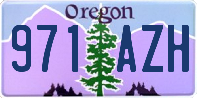 OR license plate 971AZH