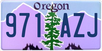 OR license plate 971AZJ