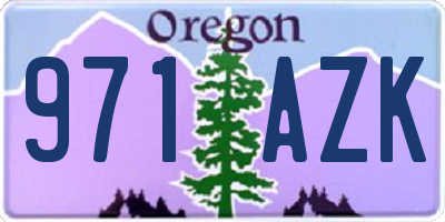 OR license plate 971AZK