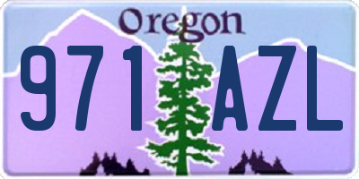OR license plate 971AZL