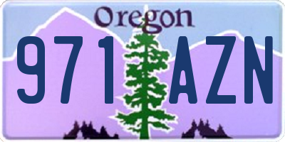 OR license plate 971AZN
