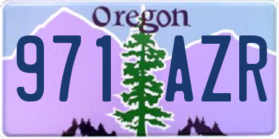OR license plate 971AZR