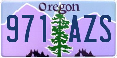 OR license plate 971AZS