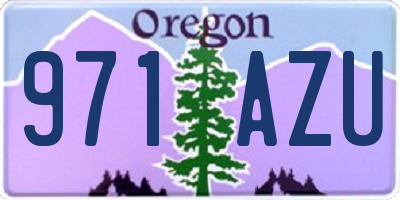 OR license plate 971AZU