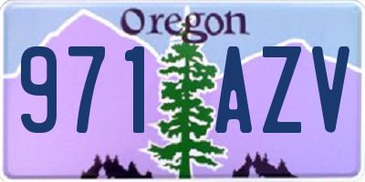 OR license plate 971AZV