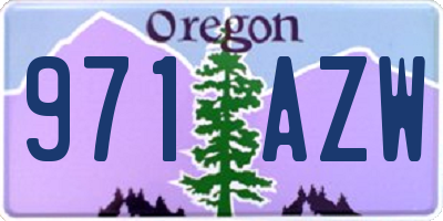 OR license plate 971AZW