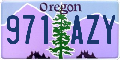 OR license plate 971AZY