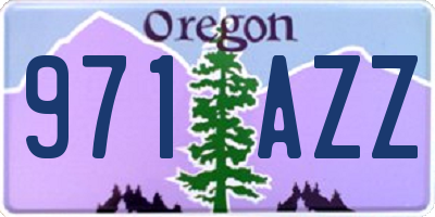 OR license plate 971AZZ