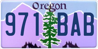 OR license plate 971BAB