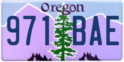 OR license plate 971BAE