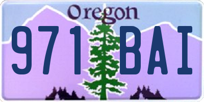 OR license plate 971BAI