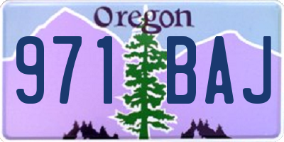 OR license plate 971BAJ