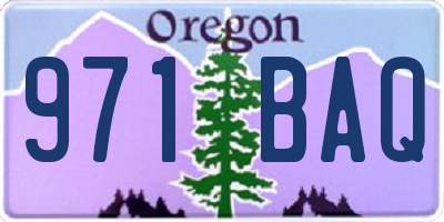 OR license plate 971BAQ