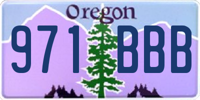 OR license plate 971BBB