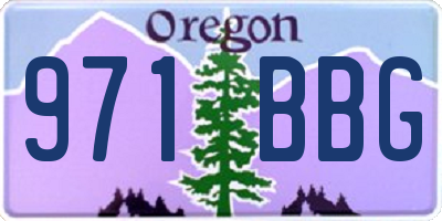 OR license plate 971BBG