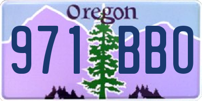 OR license plate 971BBO