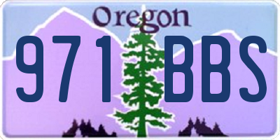 OR license plate 971BBS