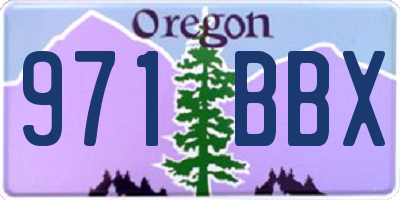 OR license plate 971BBX