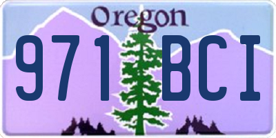 OR license plate 971BCI