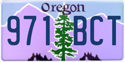 OR license plate 971BCT