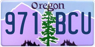 OR license plate 971BCU