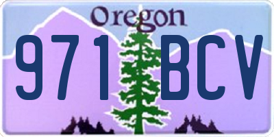 OR license plate 971BCV