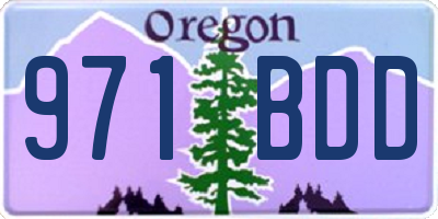OR license plate 971BDD