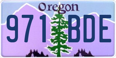 OR license plate 971BDE