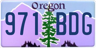 OR license plate 971BDG