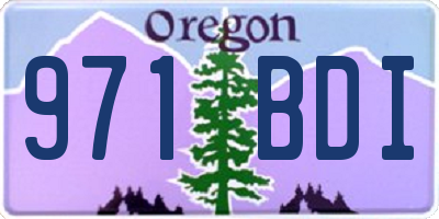 OR license plate 971BDI