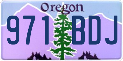 OR license plate 971BDJ